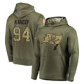 Kieara TB.Buccaneers #94 Calijah Kancey Player Olive Salute to Service Pullover Hoodie Home Game Stitched Jerseys