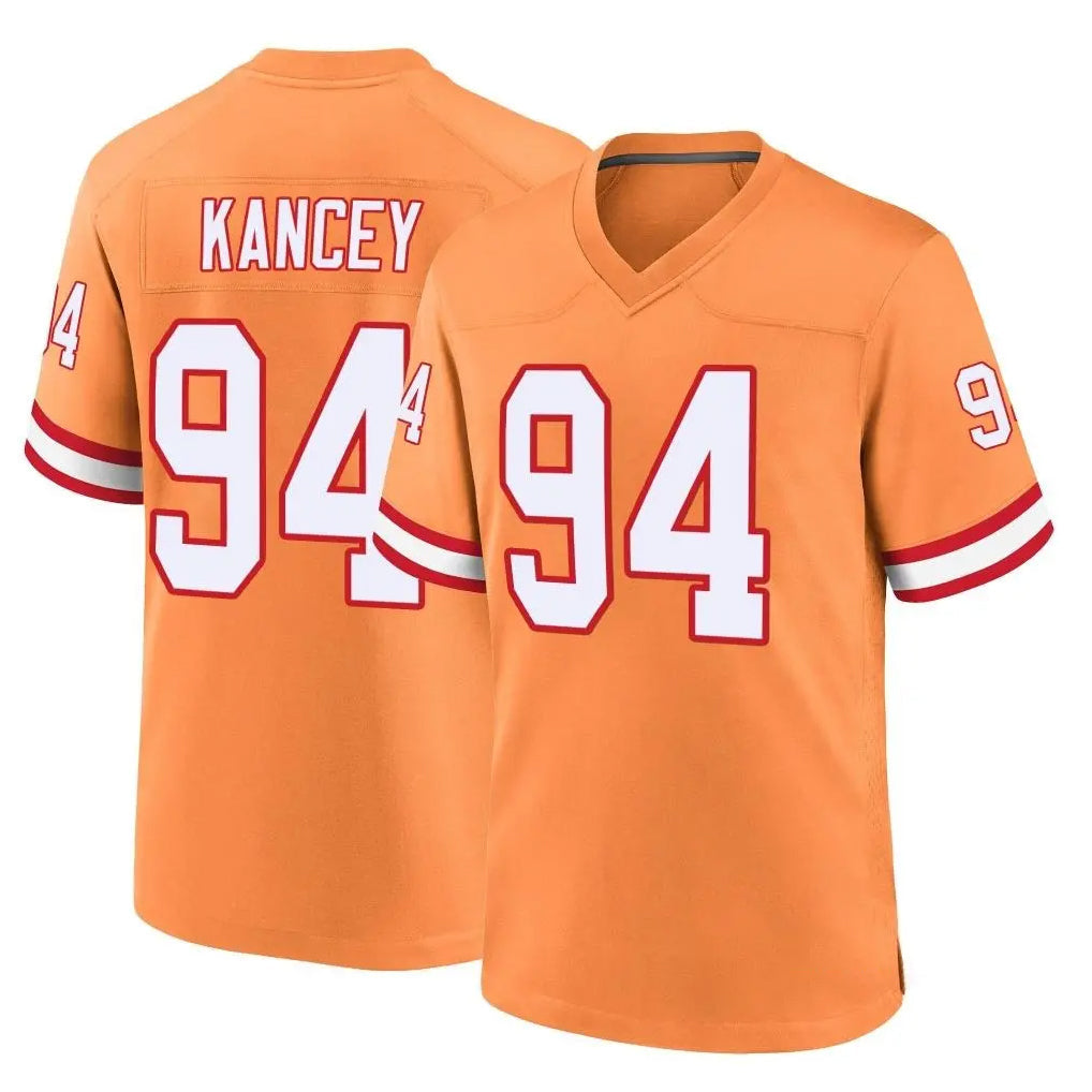 Kieara TB.Buccaneers #94 Calijah Kancey Player Orange Throwback Home Game Stitched Jerseys