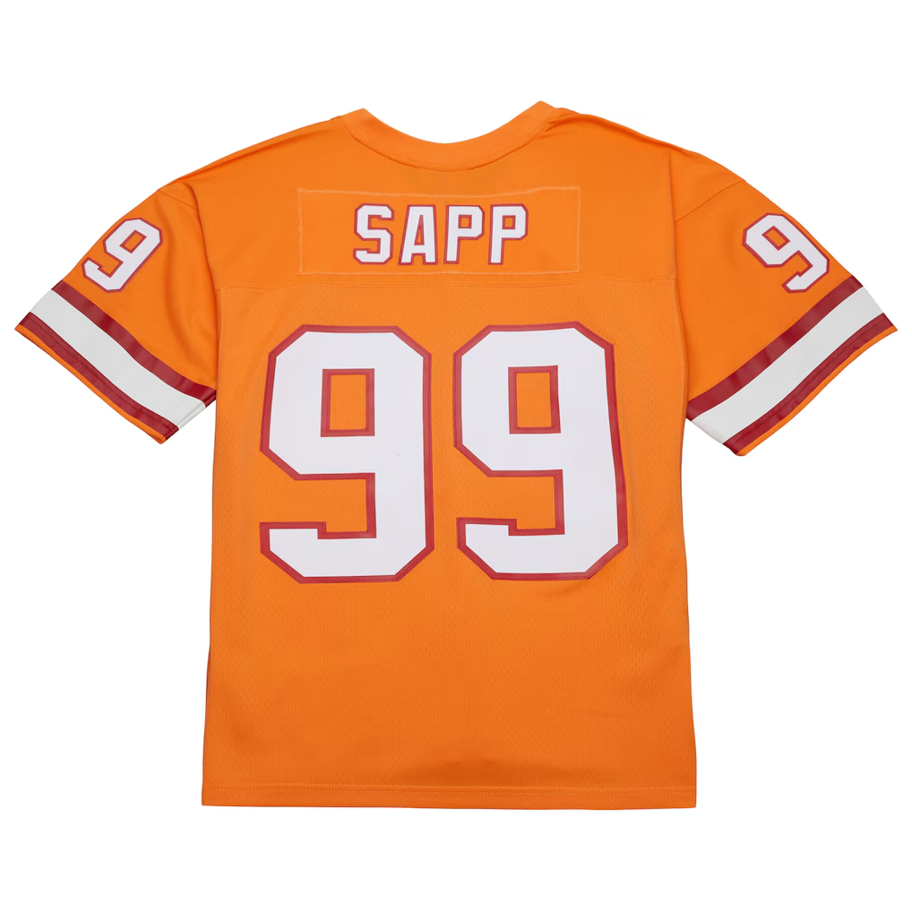 Kieara TB.Buccaneers #99 Warren Sapp Mitchell & Ness Orange 1995 Legacy Replica Jersey Stitched Puhic