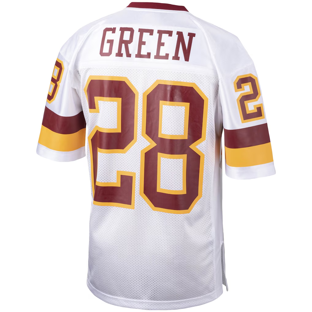 Kieara W.Commanders 1991 #28 Darrell Green Mitchell & Ness White Authentic Throwback Retired Player Stitched Puhic Jersey