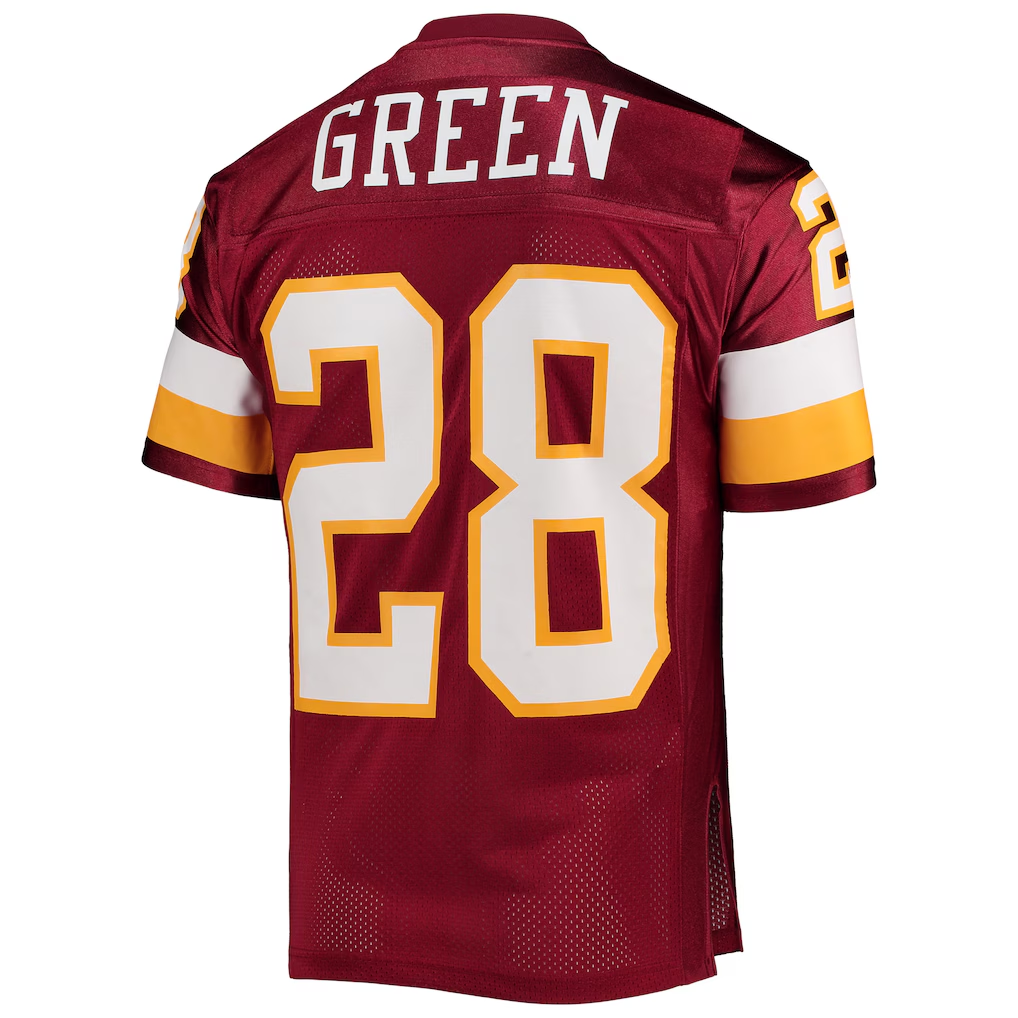 Kieara W.Commanders 1994 #28 Darrell Green Mitchell & Ness Burgundy Authentic Throwback Retired Player Jersey Stitched Puhic Game Jerseys