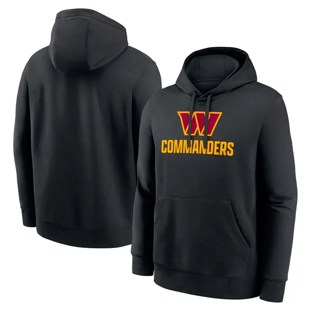 Kieara W.Commanders Black Pullover Hoodies Home Game Blank Player Stitched Jerseys