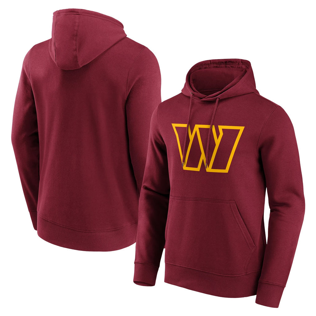 Kieara W.Commanders Burgundy LOGO Pullover Hoodies Game Blank Player Stitched Jerseys