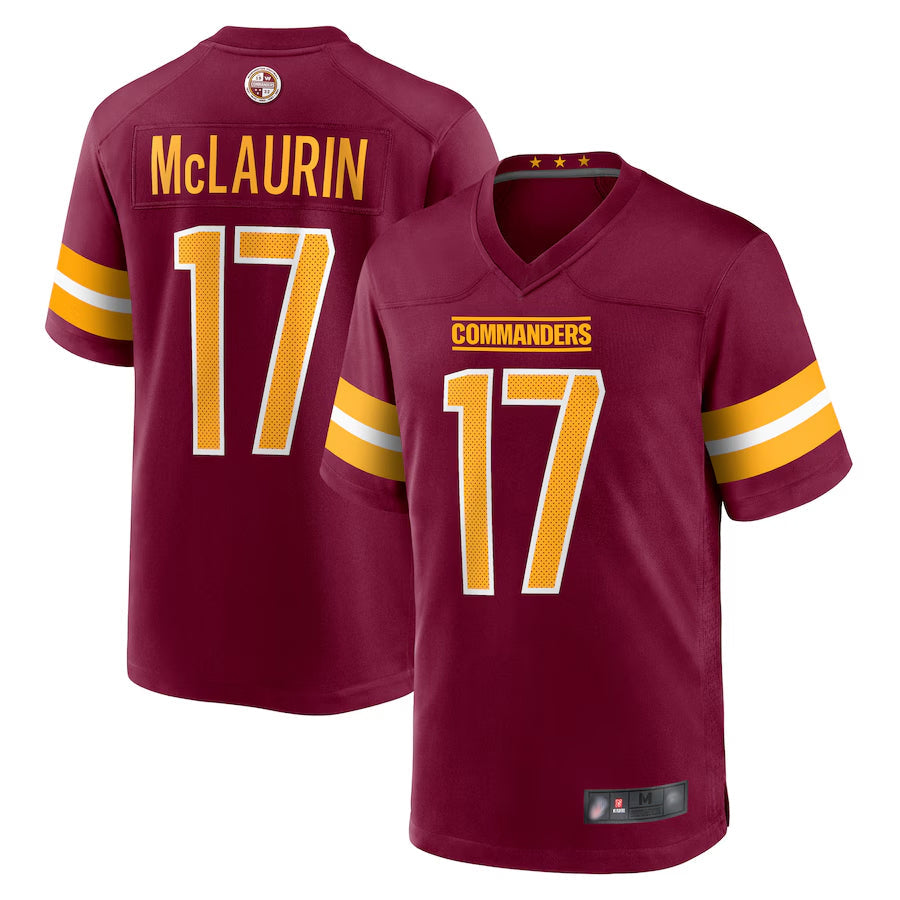 Kieara W.Commanders Home Game Jerseys - Burgundy - #17 Terry McLaurin Player Stitched Jerseys