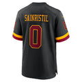 Kieara W.Commanders #0 Mike Sainristil Black Hail Raiser Alternate Game Stitched Jerseys