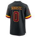 Kieara W.Commanders #0 Mike Sainristil Black Hail Raiser Alternate Game Stitched Jersey