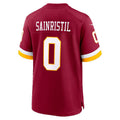 Kieara W.Commanders #0 Mike Sainristil Burgundy Game Stitched Jersey