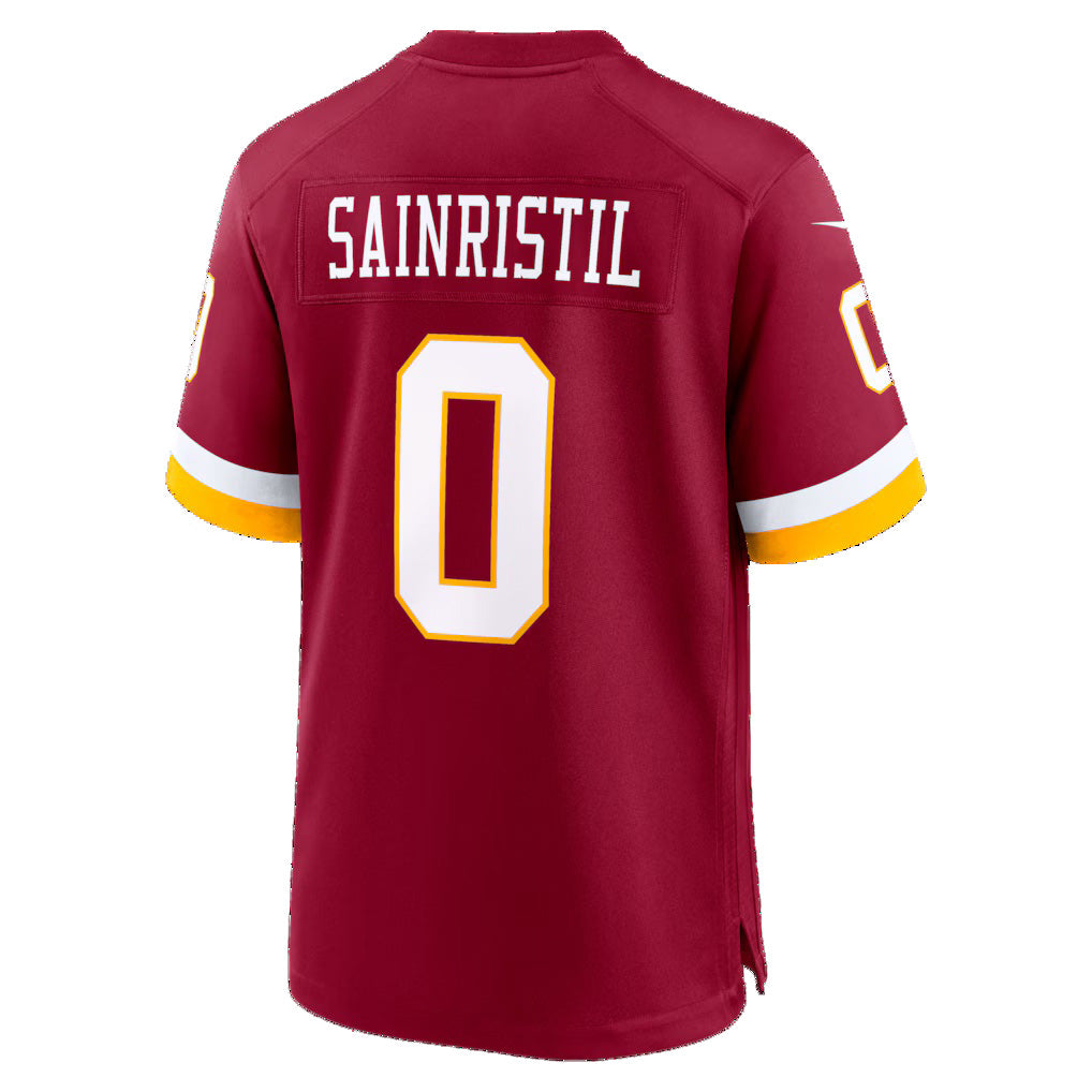 Kieara W.Commanders #0 Mike Sainristil Burgundy Game Stitched Jersey