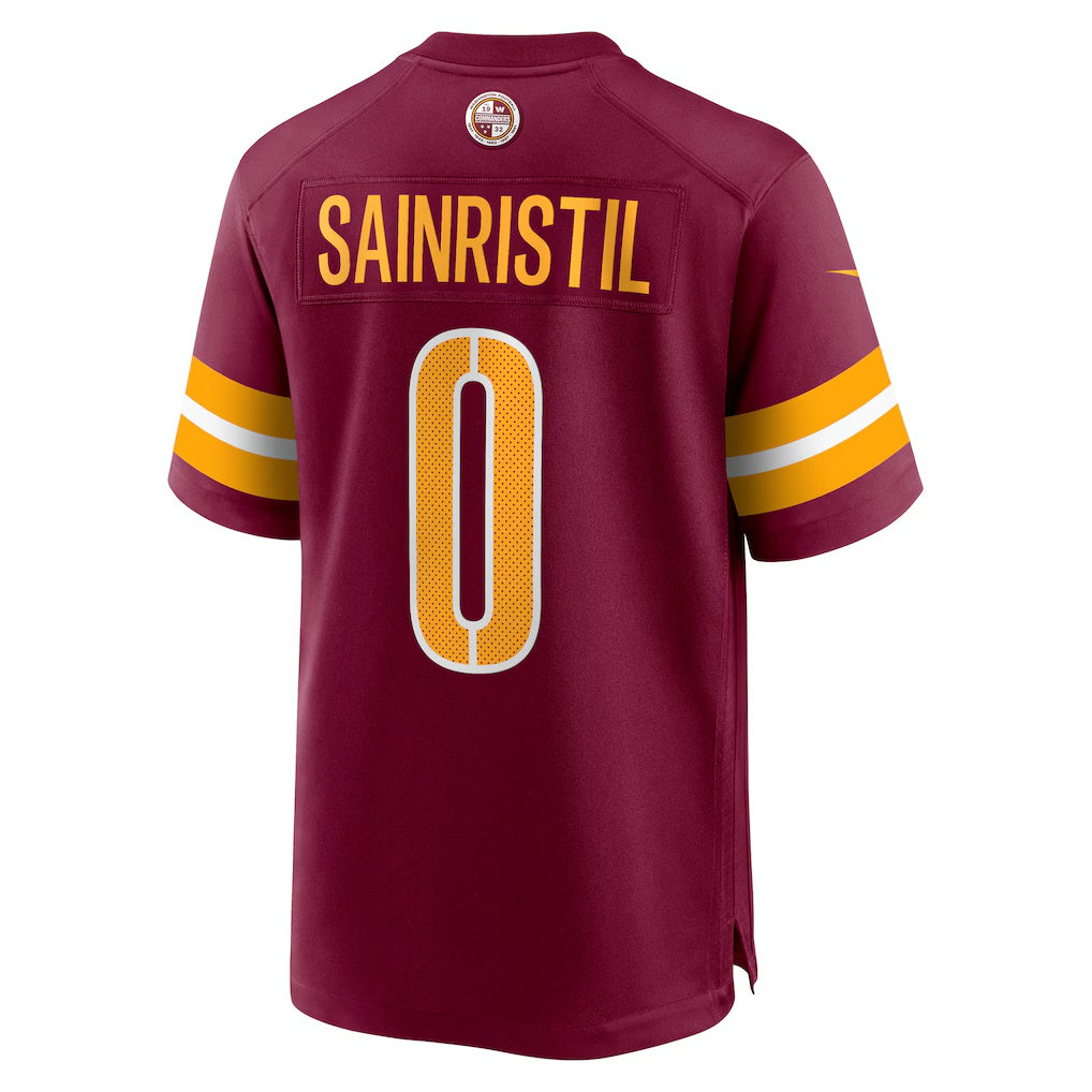 Kieara W.Commanders #0 Mike Sainristil Burgundy Game Stitched Jerseys