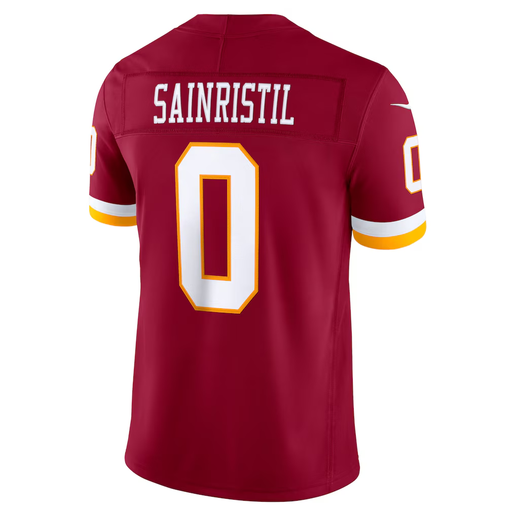 Kieara W.Commanders #0 Mike Sainristil Burgundy Team Vapor F.U.S.E. Stitched Limited Jerseys