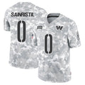 Kieara W.Commanders #0 Mike Sainristil Player Arctic Camo Salute to Service Limited Stitched Jerseys