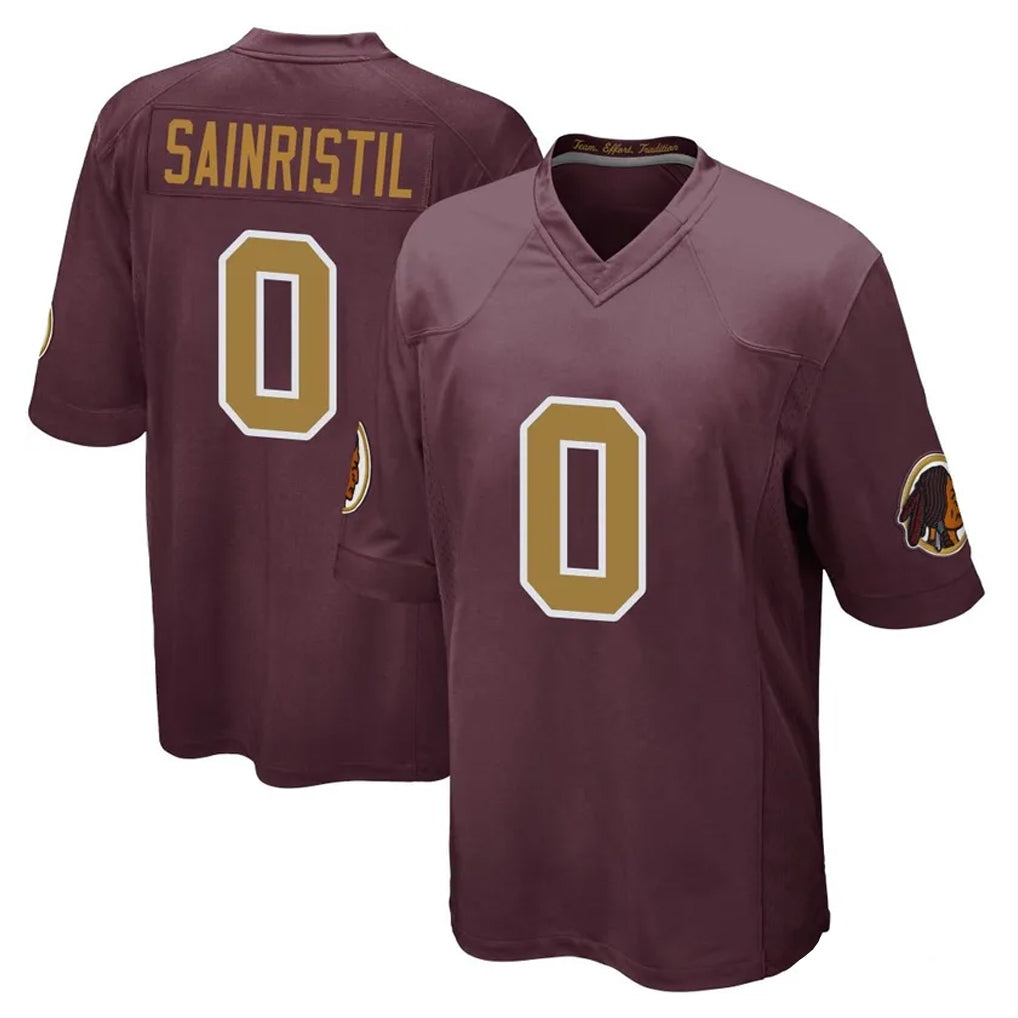 Kieara W.Commanders #0 Mike Sainristil Player Burgundy Alternate Home Game Stitched Jerseys