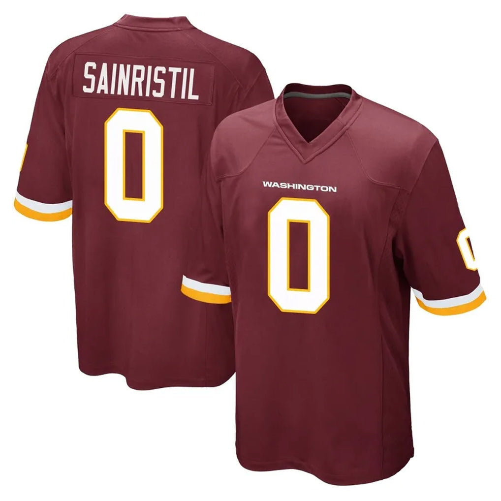 Kieara W.Commanders #0 Mike Sainristil Player Burgundy Team Color Home Game Stitched Jerseys