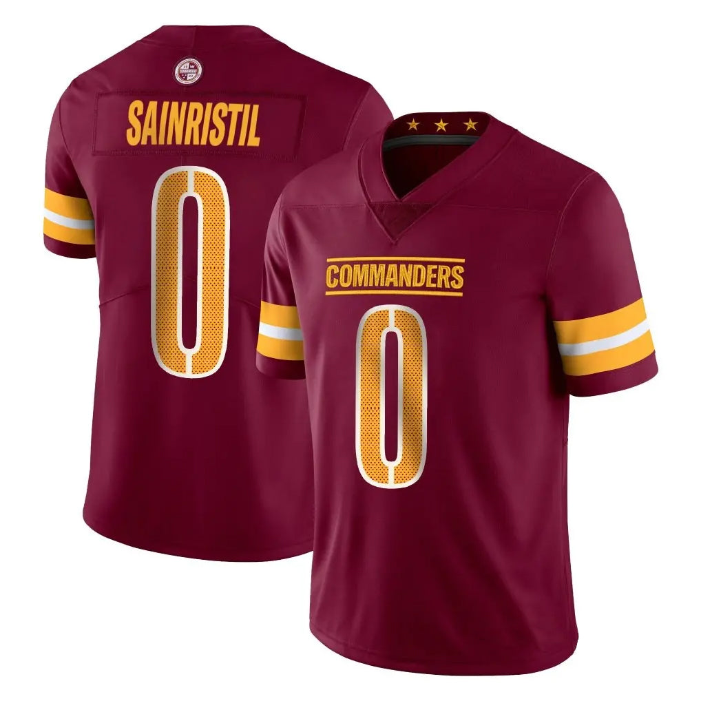 Kieara W.Commanders #0 Mike Sainristil Player Burgundy Vapor Limited Stitched Jerseys
