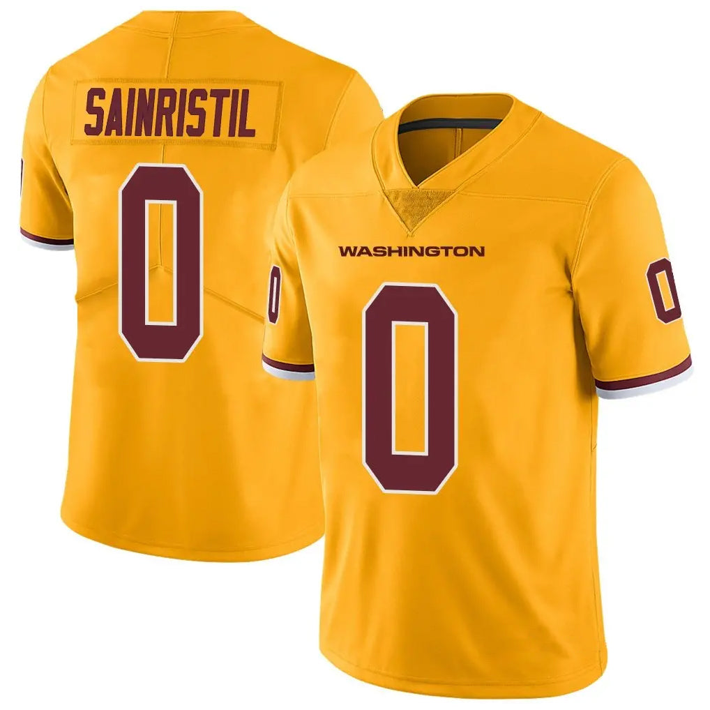 Kieara W.Commanders #0 Mike Sainristil Player Gold Vapor Limited Stitched Jerseys