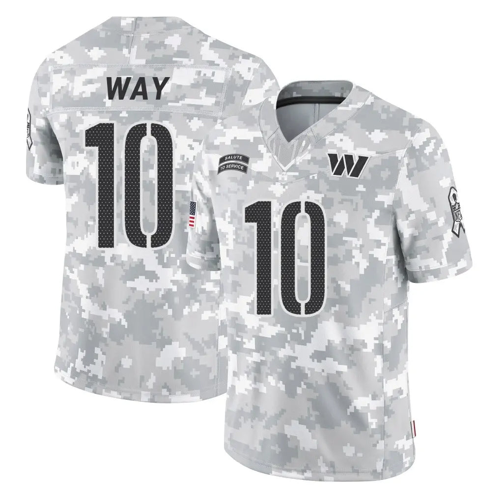 Kieara W.Commanders #10 Tress Way Player Arctic Camo Limited Salute To Service Home Game Stitched Jerseys