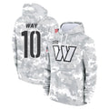 Kieara W.Commanders #10 Tress Way Player Arctic Camo Limited Salute to Service Pullover Hoodies Game Stitched Jerseys