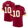 Kieara W.Commanders #10 Tress Way Player Burgundy Game Home Stitched Jerseys