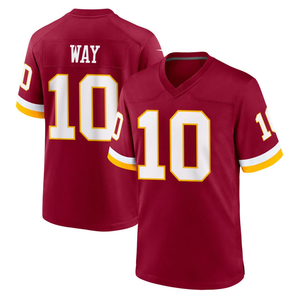 Kieara W.Commanders #10 Tress Way Player Burgundy Game Home Stitched Jerseys