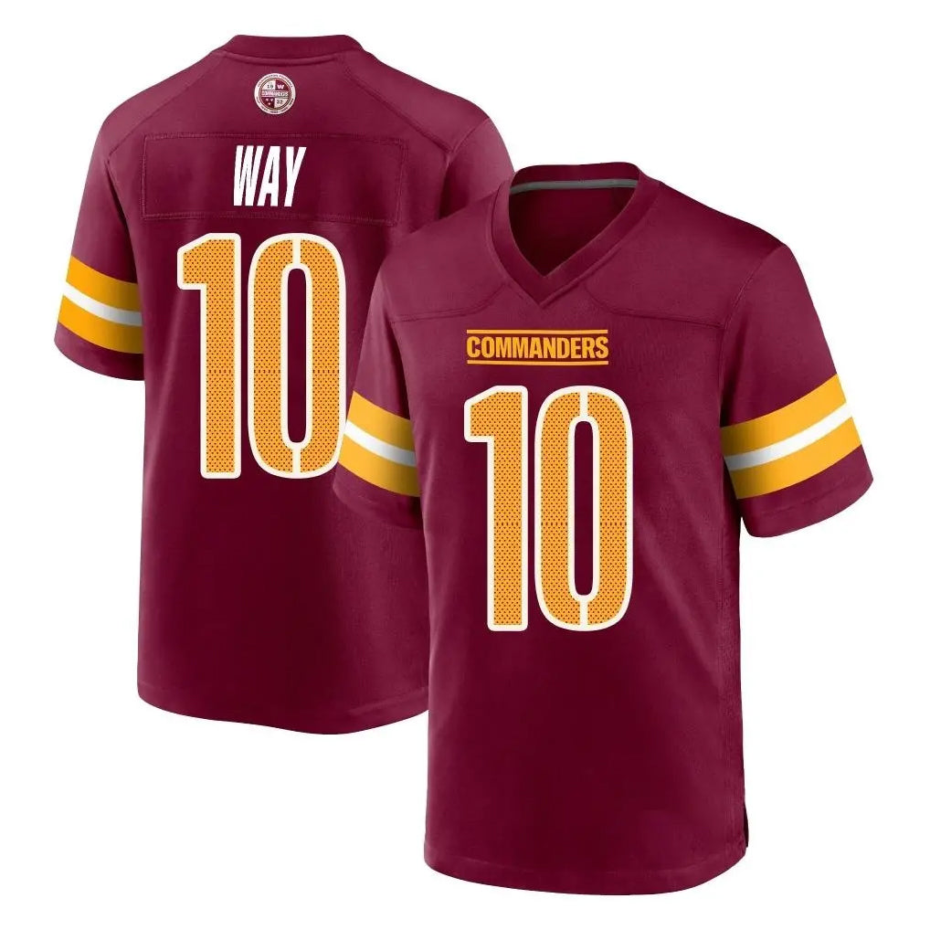 Kieara W.Commanders #10 Tress Way Player Burgundy Home Game Stitched Jerseys