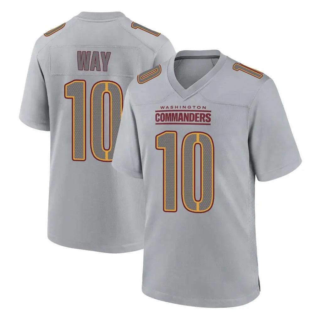 Kieara W.Commanders #10 Tress Way Player Gray Atmosphere Fashion Home Game Stitched Jerseys