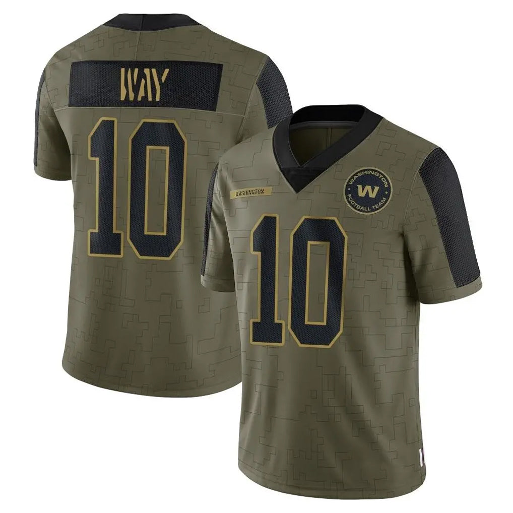 Kieara W.Commanders #10 Tress Way Player Olive Salute To Service Limited Game Stitched Jerseys