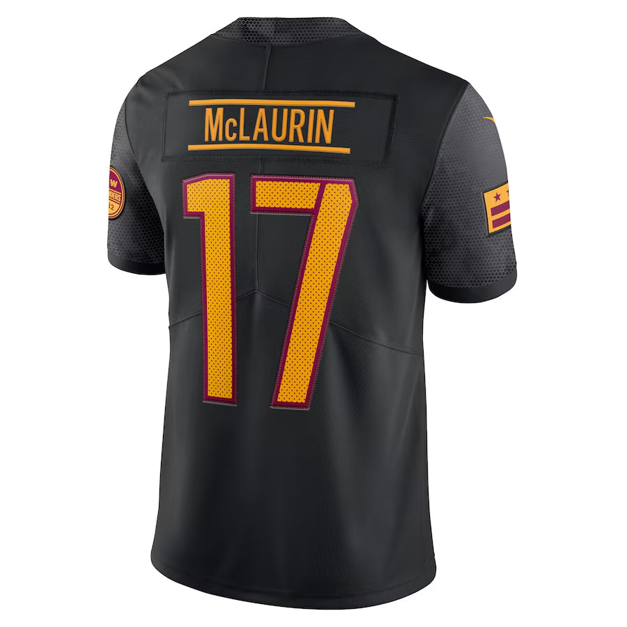 Kieara W.Commanders #17 Terry McLaurin Player Black Vapor Limited Stitched Jerseys