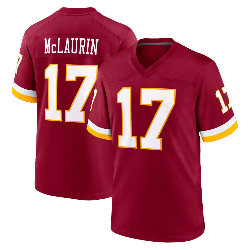 Kieara W.Commanders #17 Terry Mclaurin Player Burgundy Game Home Stitched Jerseys