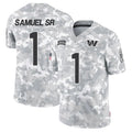Kieara W.Commanders #1 Deebo Samuel Sr Player Arctic Camo Salute to Service Limited Football Jerseys