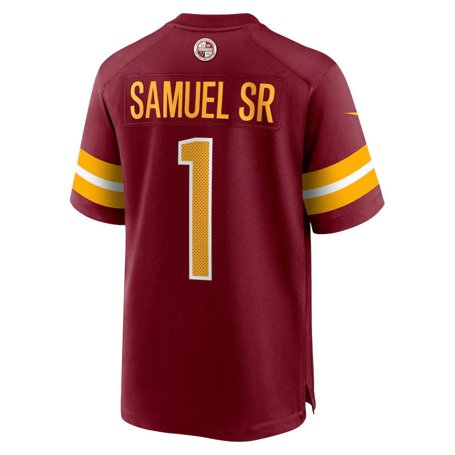 Kieara W.Commanders #1 Deebo Samuel Sr Player Burgundy Home Game Football Jerseys