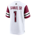 Kieara W.Commanders #1 Deebo Samuel Sr Player White Home Game Stitched Jerseys
