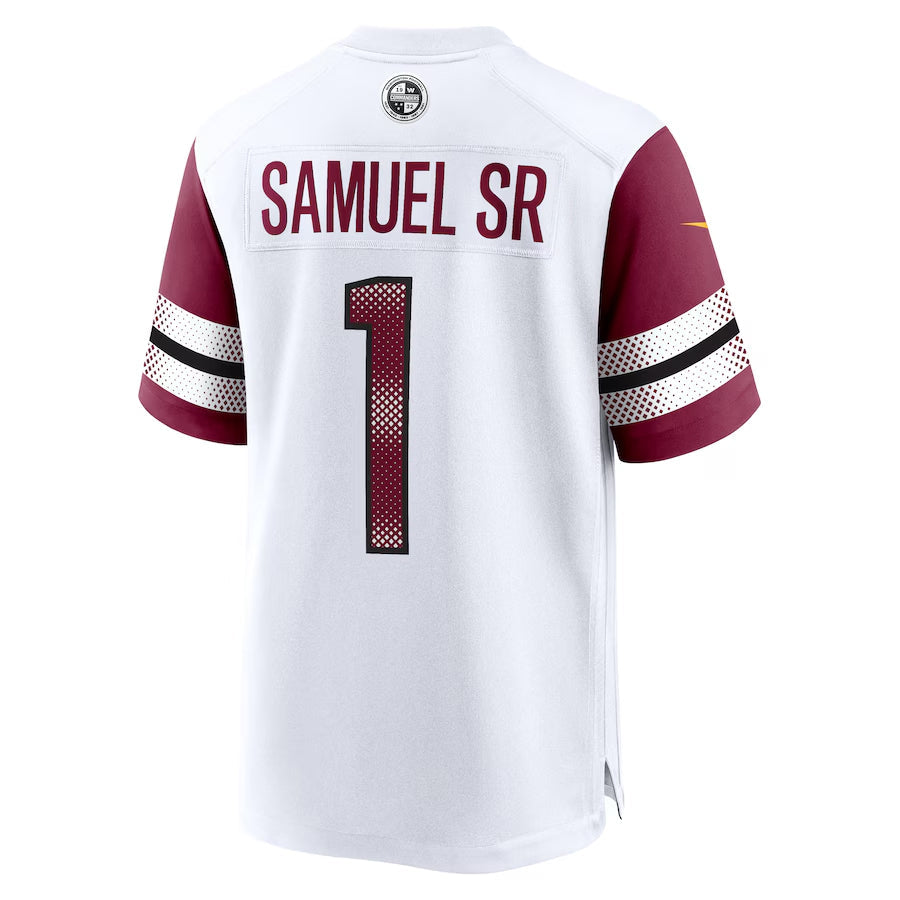 Kieara W.Commanders #1 Deebo Samuel Sr Player White Home Game Stitched Jerseys