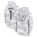 Kieara W.Commanders #1 Rachaad White Player Arctic Camo Limited Salute to Service Pullover Hoodies Game Stitched Jerseys