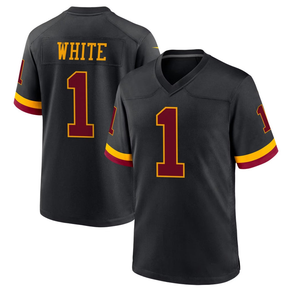 Kieara W.Commanders #1 Rachaad White Player Black Limited Home Game Stitched Jerseys
