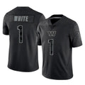 Kieara W.Commanders #1 Rachaad White Player Black Limited Reflective Home Game Stitched Jerseys
