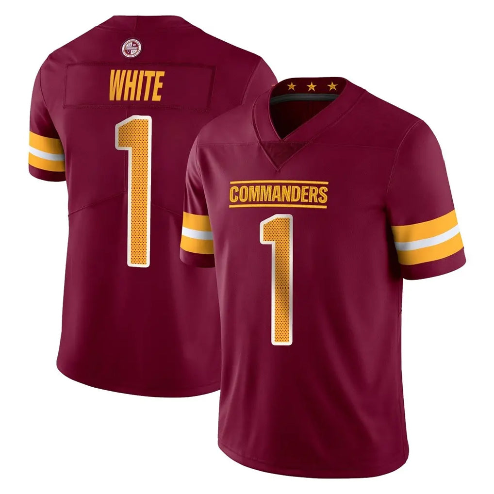 Kieara W.Commanders #1 Rachaad White Player Burgundy Limited Vapor Home Game Stitched Jerseys