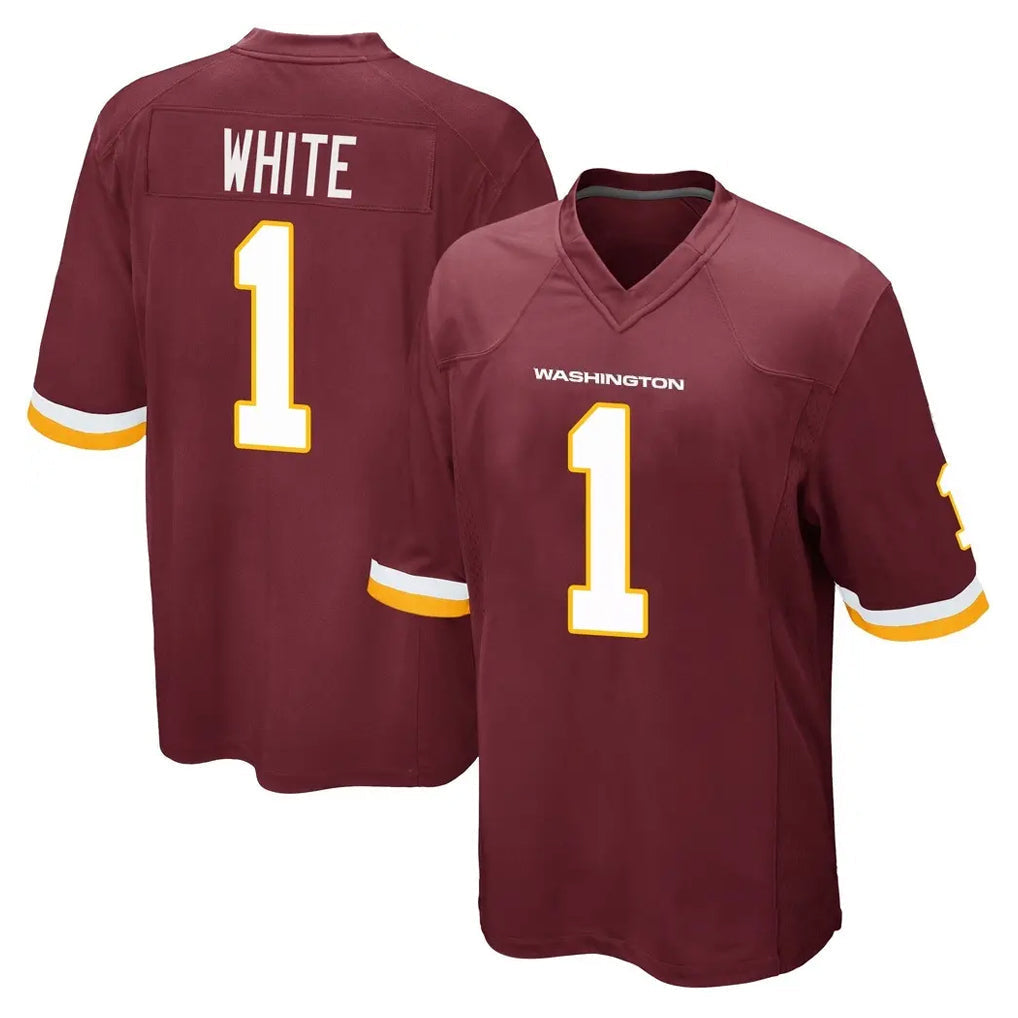 Kieara W.Commanders #1 Rachaad White Player Burgundy Team Color Home Game Stitched Jerseys