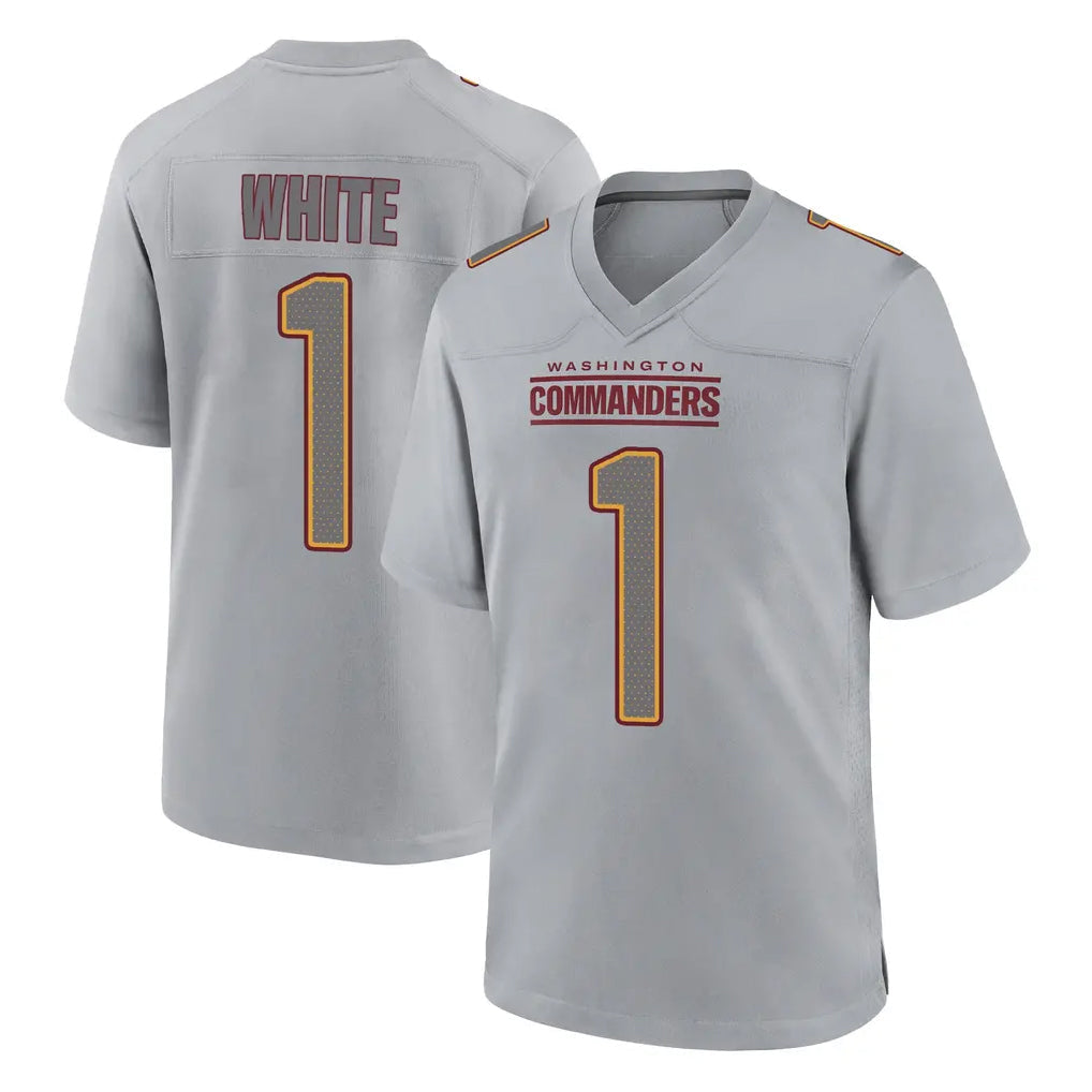 Kieara W.Commanders #1 Rachaad White Player Gray Atmosphere Fashion Home Game Stitched Jerseys