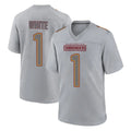 Kieara W.Commanders #1 Rachaad White Player Gray Atmosphere Fashion Home Game Stitched Jerseys