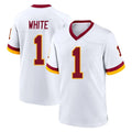 Kieara W.Commanders #1 Rachaad White Player White Home Game Stitched Jerseys