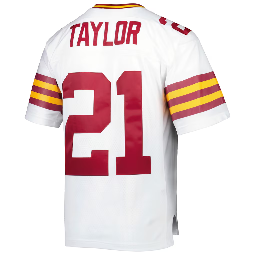 Kieara W.Commanders #21 Sean Taylor Mitchell & Ness White Legacy Replica Jersey Stitched Puhic Game Jerseys