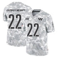 Kieara W.Commanders #22 Jacory Croskey-Merritt Player Arctic Camo Salute to Service Limited Stitched Jerseys