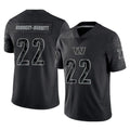 Kieara W.Commanders #22 Jacory Croskey-Merritt Player Black Limited Reflective Home Game Stitched Jerseys