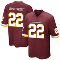 Kieara W.Commanders #22 Jacory Croskey-Merritt Player Burgundy Game Stitched Jerseys