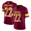 Kieara W.Commanders #22 Jacory Croskey-Merritt Player Burgundy Limited Vapor Home Game Stitched Jerseys