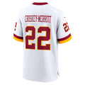 Kieara W.Commanders #22 Jacory Croskey-Merritt Player White Home Game Stitched Jerseys