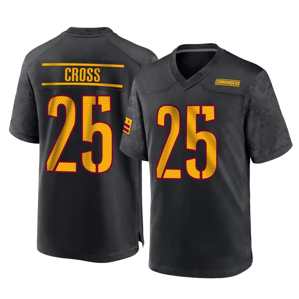 Kieara W.Commanders #25 Nick Cross Player Black Home Game Stitched Jerseys