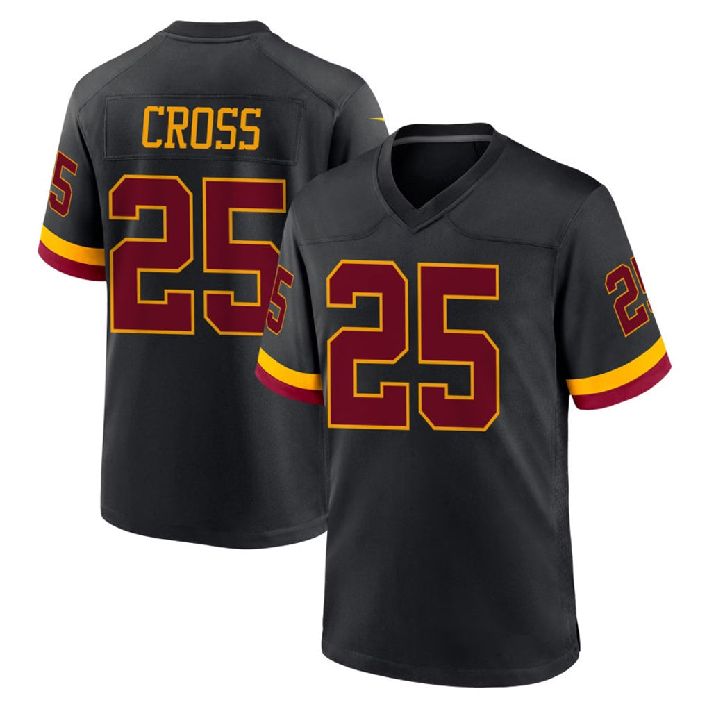 Kieara W.Commanders #25 Nick Cross Player Black Limited Home Game Stitched Jerseys