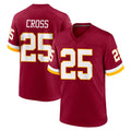 Kieara W.Commanders #25 Nick Cross Player Burgundy Game Home Stitched Jerseys