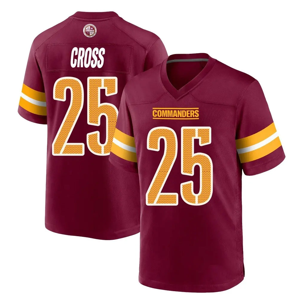 Kieara W.Commanders #25 Nick Cross Player Burgundy Home Game Stitched Jerseys